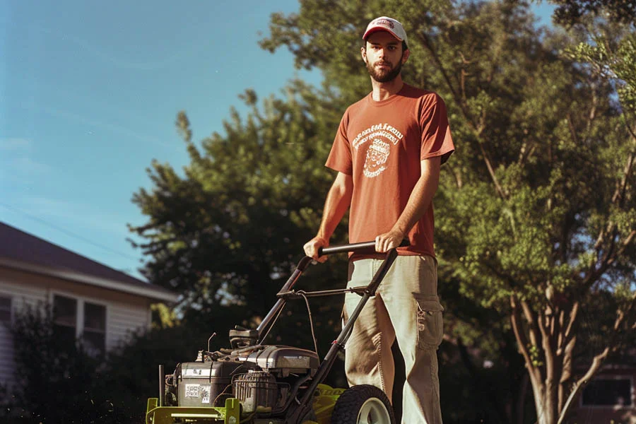 battery self propelled lawn mower